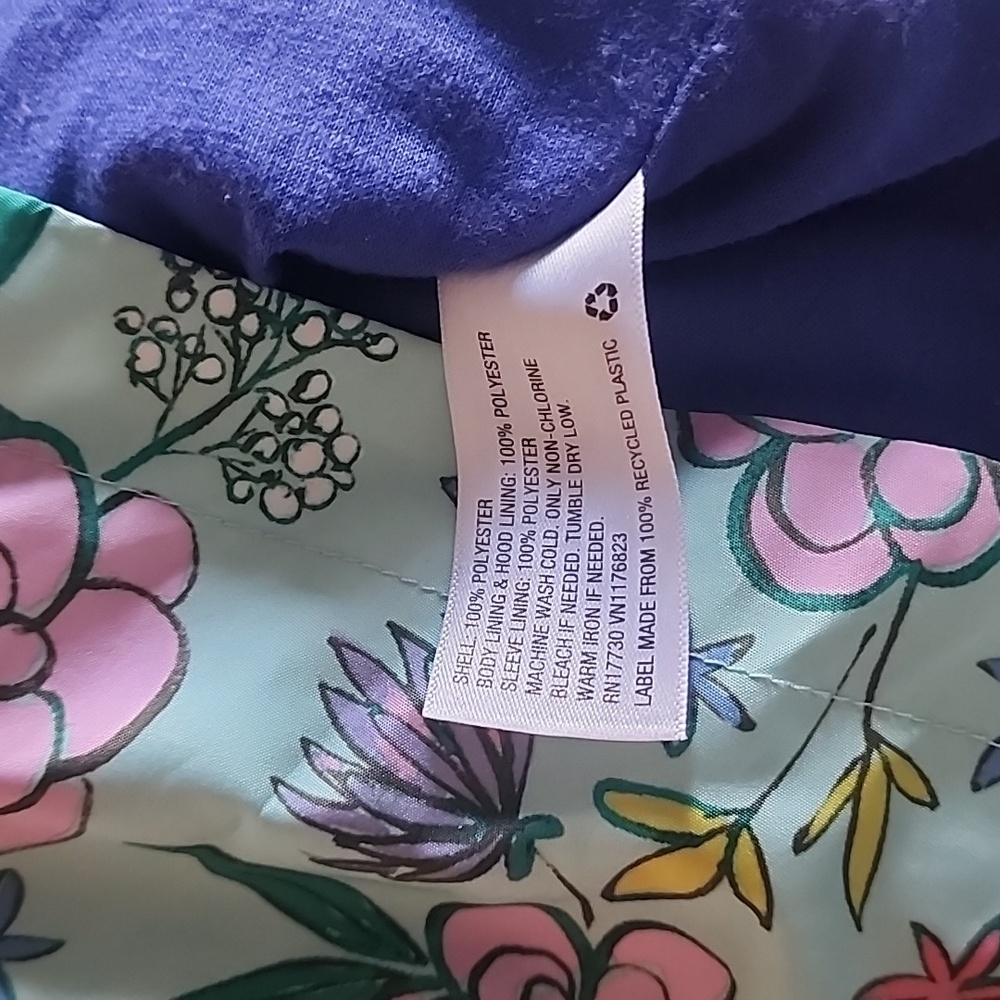 🌺3/$20 Cat & Jack Jacket Mint Pink Floral Zip Up Toddler Girl 12 Months - Picture 7 of 8
